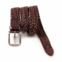 Load image into Gallery viewer, PU Leather Striped Belt .brown
