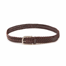 Load image into Gallery viewer, PU Leather Striped Belt .brown