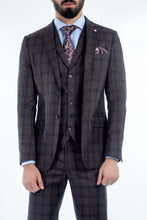 Load image into Gallery viewer, THREE-PC CHECKRED SUIT