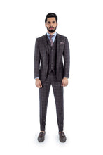 Load image into Gallery viewer, THREE-PC CHECKRED SUIT