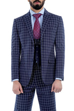 Load image into Gallery viewer, THREE -PC CHECKERED SUIT