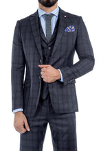 Load image into Gallery viewer, THREE-PC CHECKRED SUIT